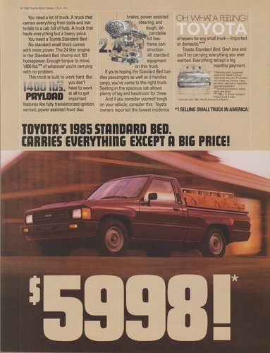 1985 toyota standard - standard, bed