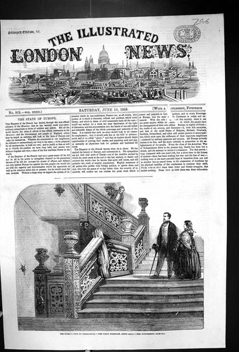 Old print 1858 - queen, england