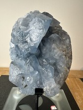 Huge Large 4.35kg Blue Celestine Celestite Crystal Cluster Geode Egg Natural