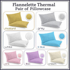 Flannelette pair pillowcase - flannelette, of