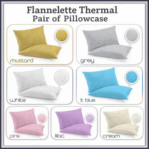 Flannelette pair pillowcase - of,