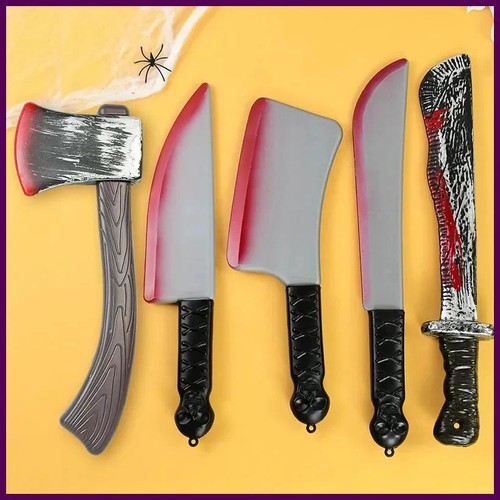 Halloween bloody fake knife - bloody,
