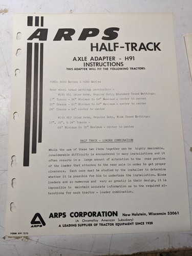 Arps tractor half track - arps,