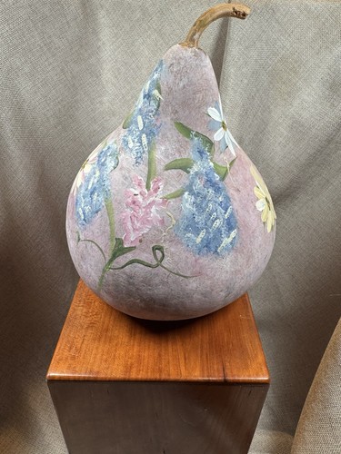Hand painted gourd pastel - gourd,