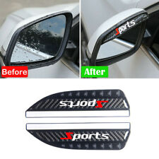 2Pcs Car Rear View Side Mirror Rain Board Eyebrow Guard Sun Visor Cover Sports