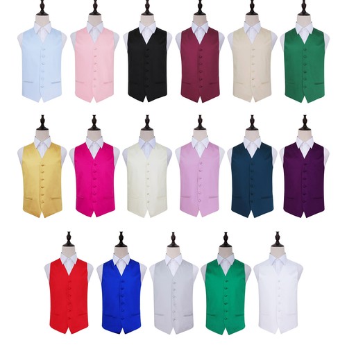 Mens waistcoat satin plain - waistcoat,
