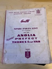 1953 Spare parts list with illustrations for Anglia Prefect Escort Thames vans