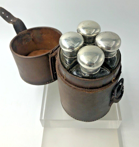 Edwardian set silver topped - edwardian,