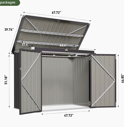 Aoxun metal lockable dustbin - aoxun,