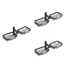  3 Count Aluminum Soap Shelf Vintage Basket Wall Mounted Dispenser Bathroom