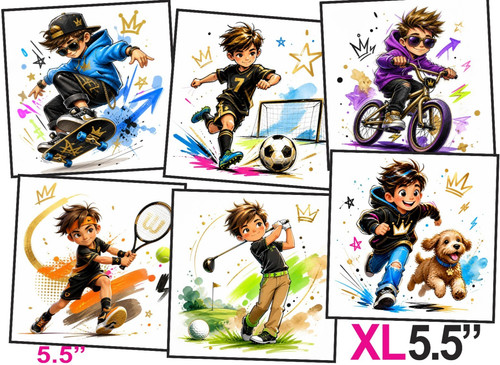 Boys hobbies card toppers for - toppers,