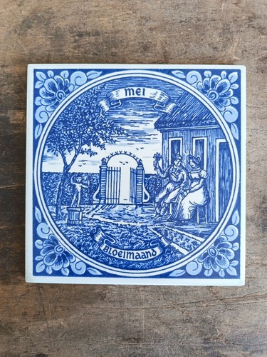 Vintage delft blauw - blauw, may