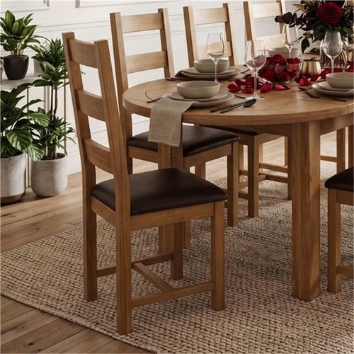 Solid oak 2pc ladderback - oak,