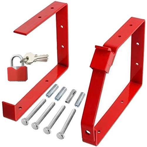 Lockable wall ladder rack - wall,