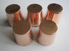 SET OF 5 ANTIQUE VICTORIAN SMALL COPPER DARIOL MOULDS