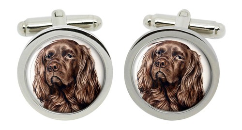Sussex spaniel cufflinks - sussex,