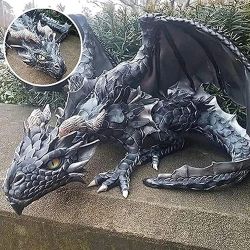 Garden big squatting dragon - garden,
