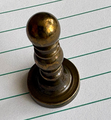 Antique brass wax seal stamp - brass,