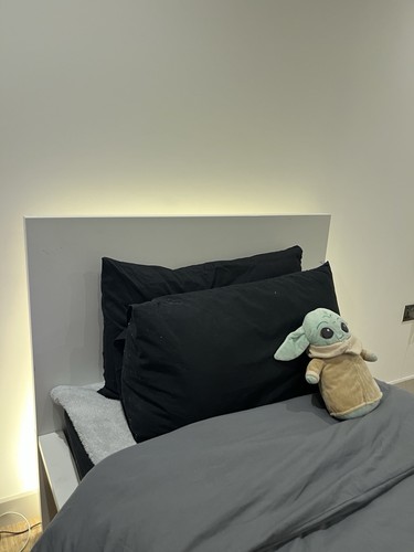 Ikea malm white single bed - white,