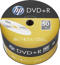 50 Genuine HP Branded DVD+R