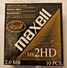 Maxell 10 Black Discs 3.5" Ds
