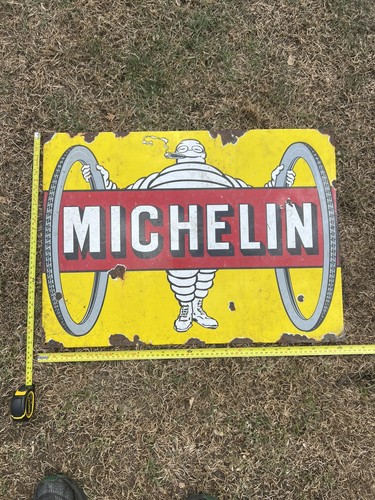 Old michelin man enamel - , sign