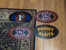 4  IGT TOPPER INSERTS  PLAY PENNIES PENNY SLOTS IGT SLOT MACHINE TOPPER INSERTS