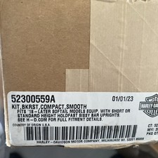 Harley Davidson Passenger Backrest Pad - Compact - Smooth Black Vinyl - 52300559