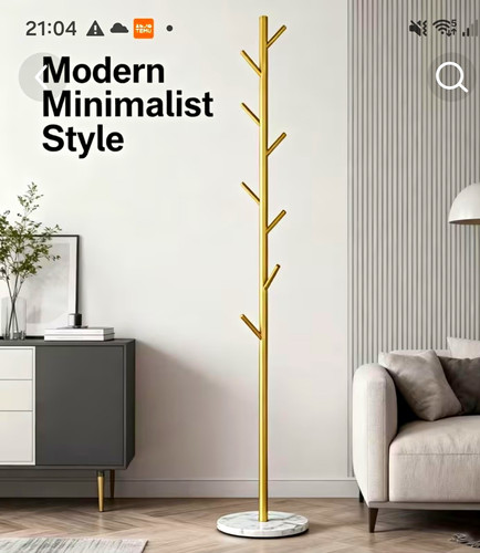 Modern gold coat rack - gold,