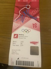 Original Ticket Hockey London 2012 Olympic Games Riverbank Arena 30.7.2012