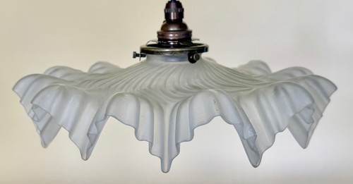 Vintage french frosted glass - vintage,