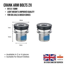 M15 15mm Bicycle Crank Arm Bolts ISIS Axle & Bosch Crank Screws