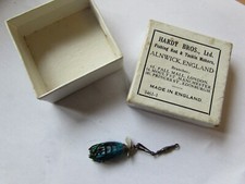 rare vintage Hardy alnwick blue halcyon fishing lure bait 1" size.. + box