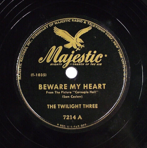 The twilight three - the, 78rpm