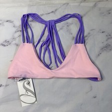 Sheridyn Fisher Swimwear Bikini Top Size Medium Purple Pink Strappy New NwT Swim