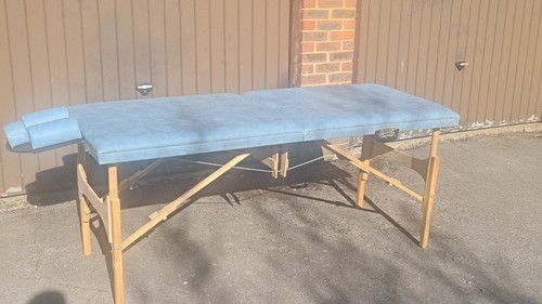 Wooden framed massage table - wooden,