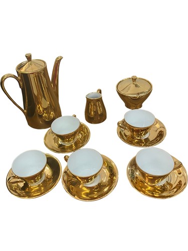 Retro gold tea set - retro, with