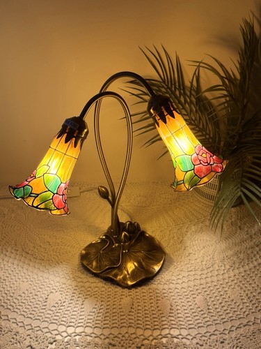 Vintage tiffany style lily pad - style,
