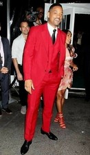 Men Red Suits Designer Elegant