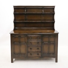 Ercol Old Colonial Welsh Dresser 4 Drawers 2 Cupboards Shelving FREE UK Delivery