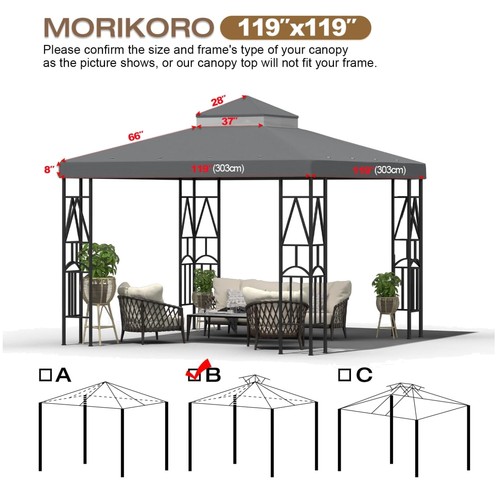 Double roof gazebo canopy - gazebo,