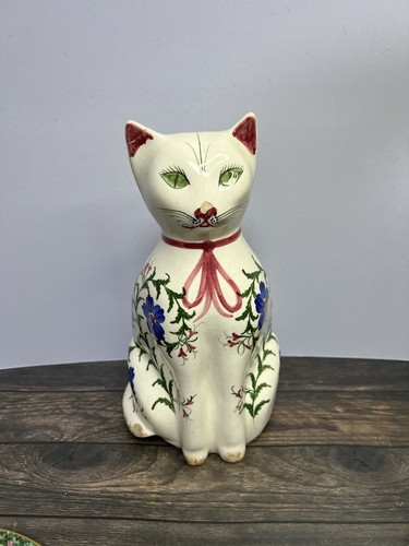 Vintage art pottery cat - pottery,