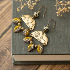 Vintage Tin Earrings – Leaf