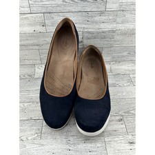 Clarks Artisan Navy Suede Slip