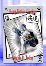 Personalised Boys Birthday Card Judo Martial Arts Any Relation or Name
