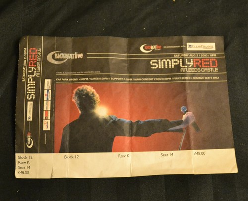 Old concert ticket - concert, simply