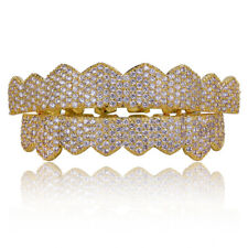 Hop 8 tooth Grills 14k Baguette Joker Gold Grillz for Mouth Teeth Top Bottom Hip