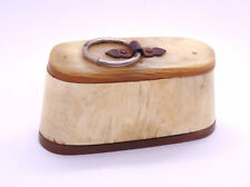 (#1457) old horn lidded snuff