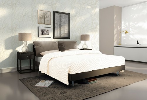 Non woven wallpaper - wallpaper, grey