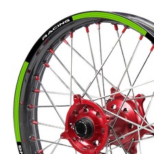 For KAWASAKI KLX 140G 17-20 19 Wheel Stickers Rim 21" 18" Dirt Bike L01B Green